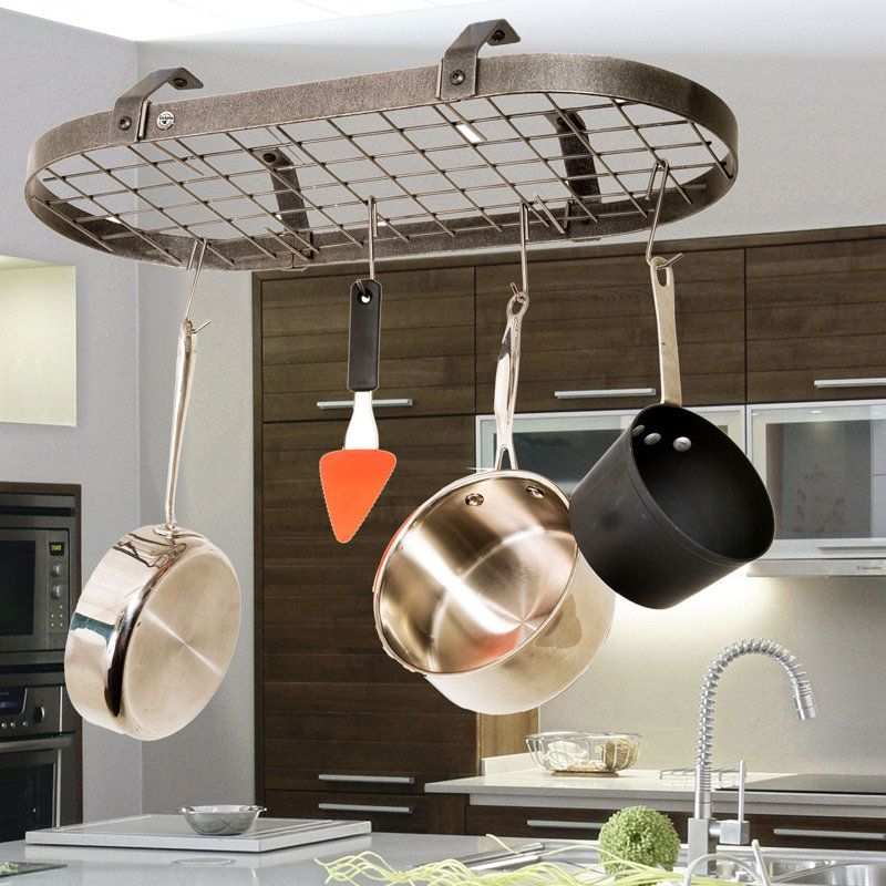 Enclume USA Handcrafted Gourmet Low Ceiling Oval Hanging Pot Rack Wayfair
